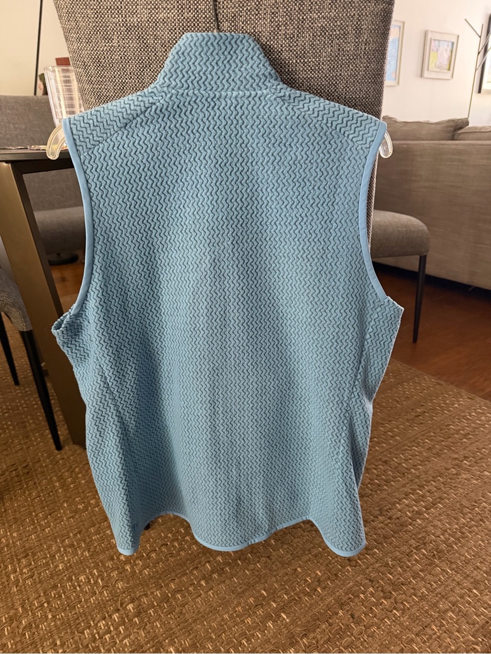 Patagonia Light Blue Textured Sleeveless Vest